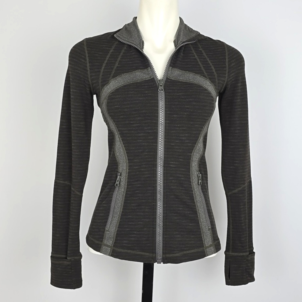 Lululemon Women's Define Jacket Gray Deep Camo Pique Heathered Wren 4
